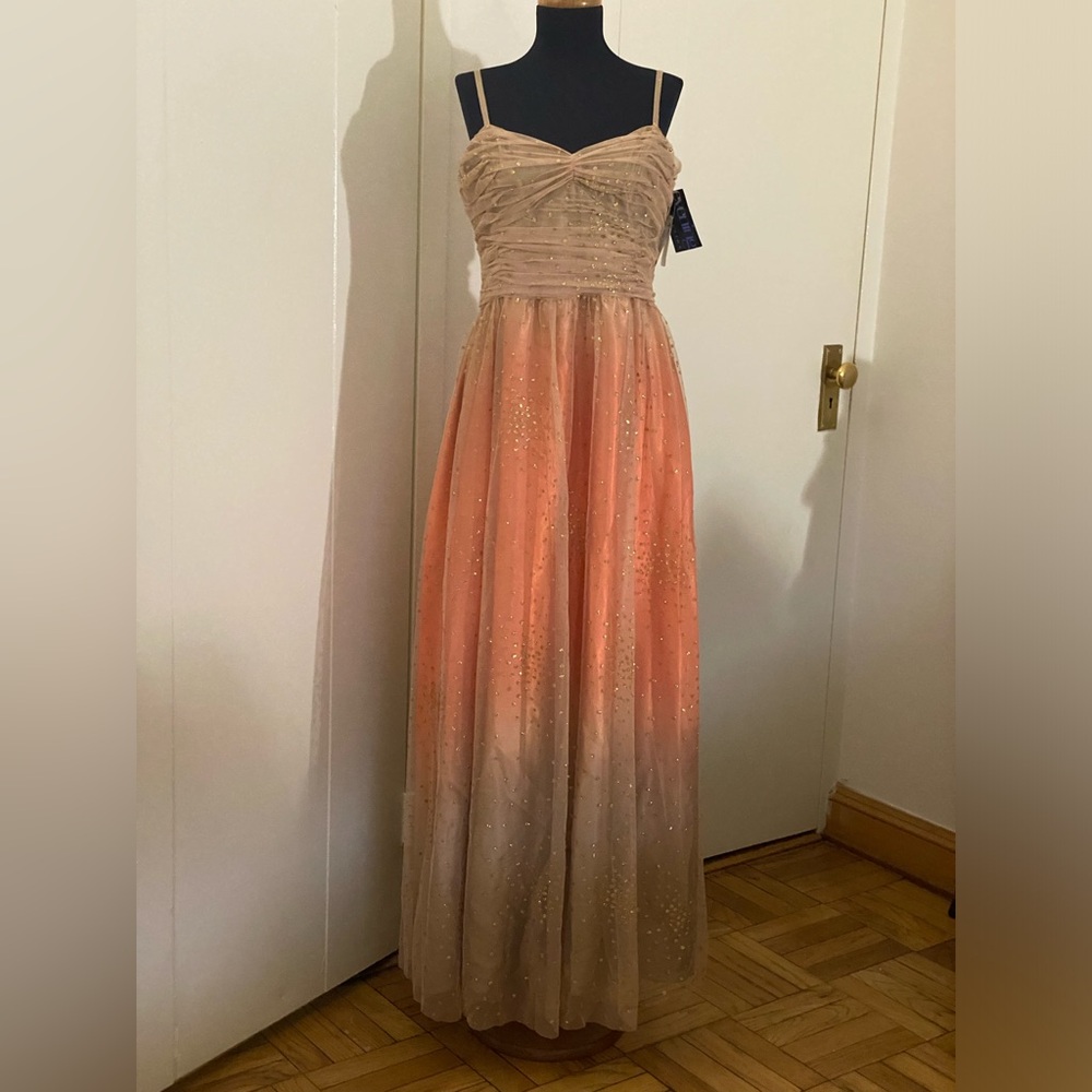 NWTs Adrianna Papel Ice Glitter Prom Gown, Size 12*
